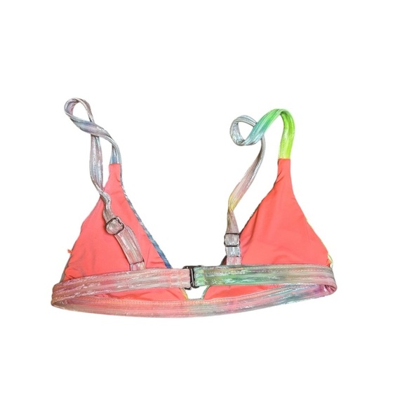 NWT Dippin Daisy’s rainbow velvet carnival bikini top seaport thong size  XS set - Picture 7 of 9